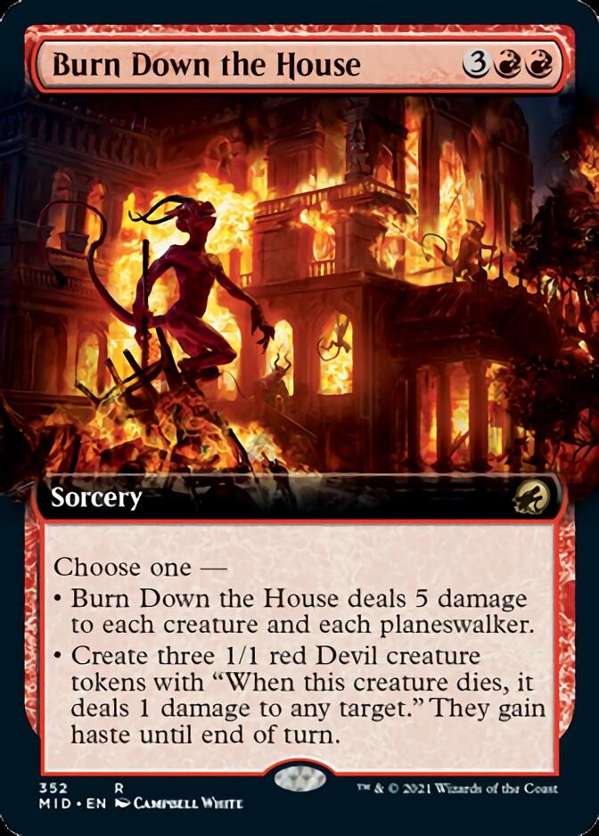 Burn Down the House (Extended Art) [Innistrad: Midnight Hunt] | Pegasus Games WI