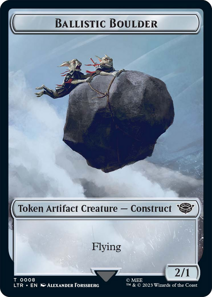Ballistic Boulder // Food Token (11) Double-Sided Token [The Lord of the Rings: Tales of Middle-Earth Tokens] | Pegasus Games WI