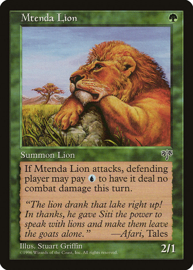 Mtenda Lion [Mirage] | Pegasus Games WI