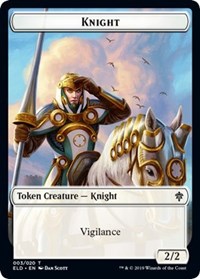 Knight // Food (17) Double-Sided Token [Throne of Eldraine Tokens] | Pegasus Games WI