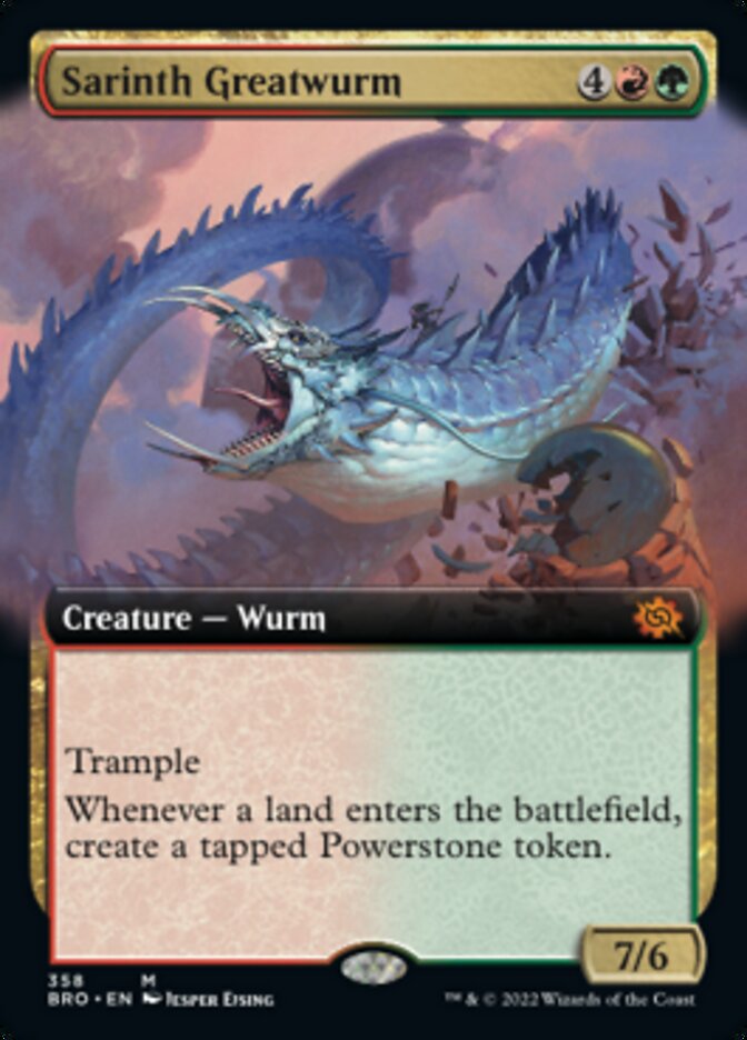 Sarinth Greatwurm (Extended Art) [The Brothers' War] | Pegasus Games WI