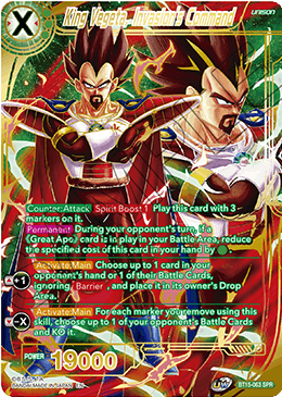 King Vegeta, Invasion's Command (SPR) (BT15-063) [Saiyan Showdown] | Pegasus Games WI