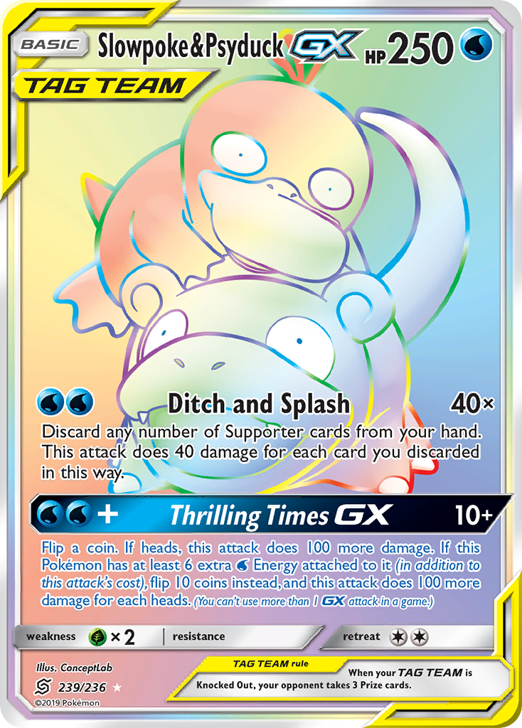 Slowpoke & Psyduck GX (239/236) [Sun & Moon: Unified Minds] | Pegasus Games WI