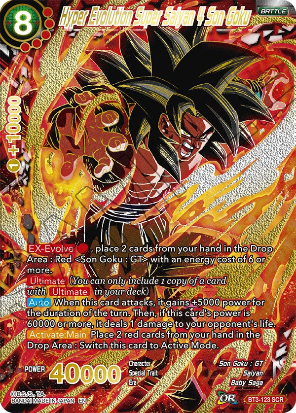 Hyper Evolution Super Saiyan 4 Son Goku (SCR) (BT3-123) [5th Anniversary Set] | Pegasus Games WI