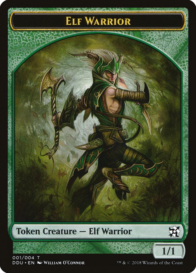 Elf Warrior Token [Duel Decks: Elves vs. Inventors Tokens] | Pegasus Games WI