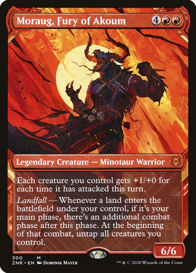 Moraug, Fury of Akoum (Showcase) [Zendikar Rising] | Pegasus Games WI