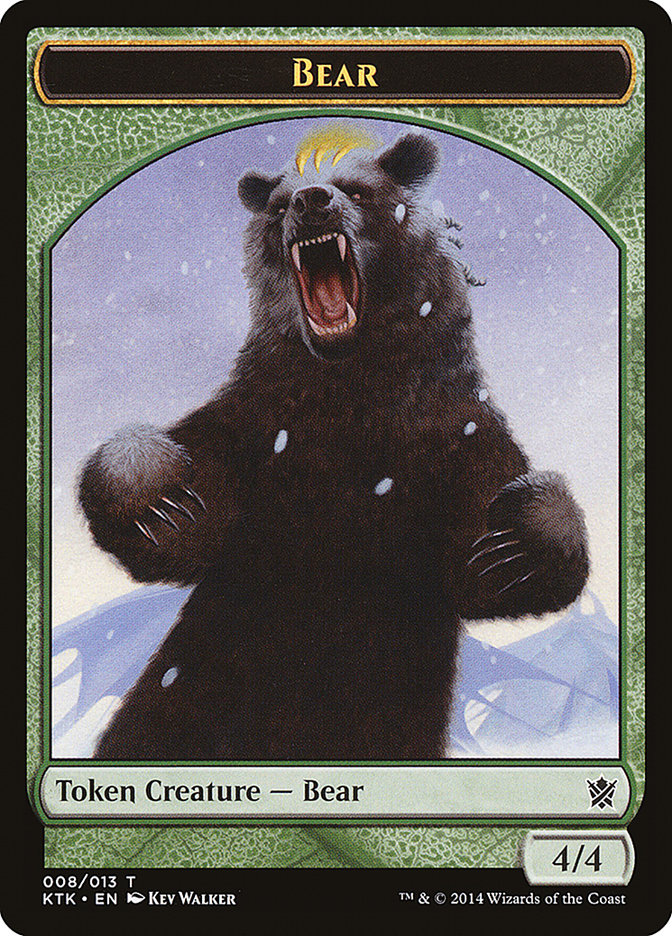 Bear Token [Khans of Tarkir Tokens] | Pegasus Games WI