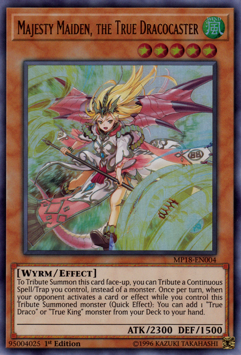 Majesty Maiden, the True Dracocaster [MP18-EN004] Ultra Rare | Pegasus Games WI