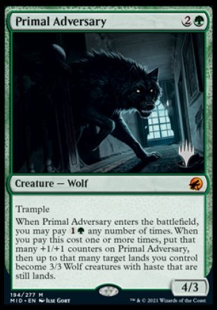 Primal Adversary (Promo Pack) [Innistrad: Midnight Hunt Promos] | Pegasus Games WI