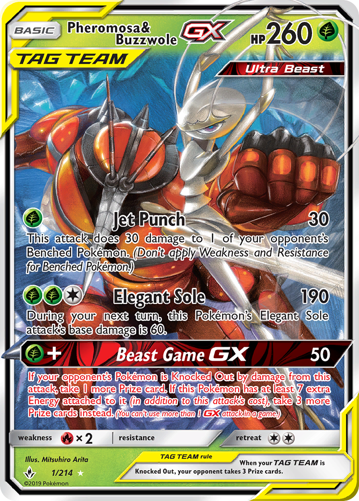 Pheromosa & Buzzwole GX (1/214) [Sun & Moon: Unbroken Bonds] | Pegasus Games WI