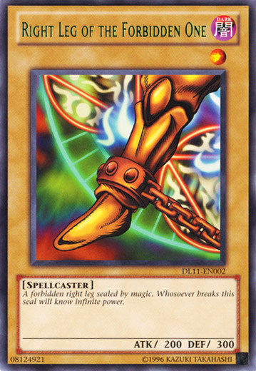 Right Leg of the Forbidden One (Green) [DL11-EN002] Rare | Pegasus Games WI