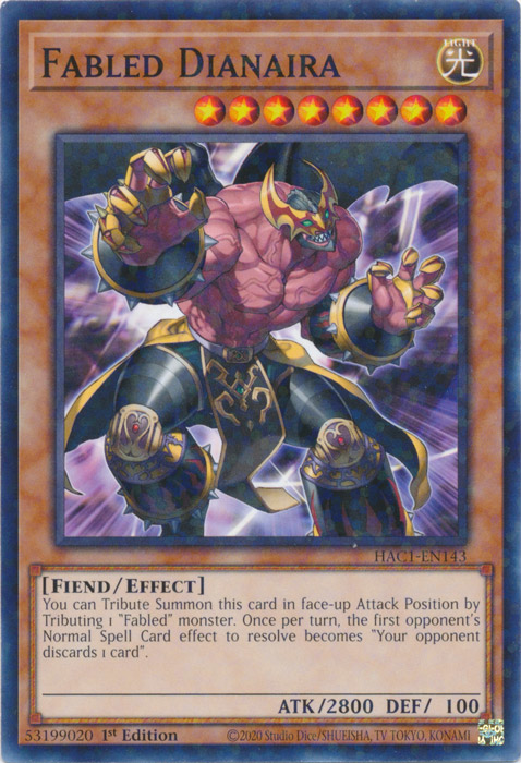 Fabled Dianaira (Duel Terminal) [HAC1-EN143] Common | Pegasus Games WI