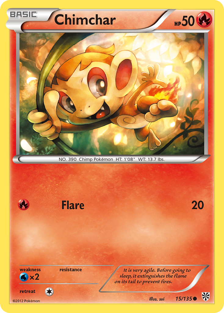 Chimchar (15/135) [Black & White: Plasma Storm] | Pegasus Games WI