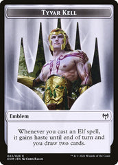 Human Warrior // Tyvar Kell Emblem Double-Sided Token [Kaldheim Tokens] | Pegasus Games WI
