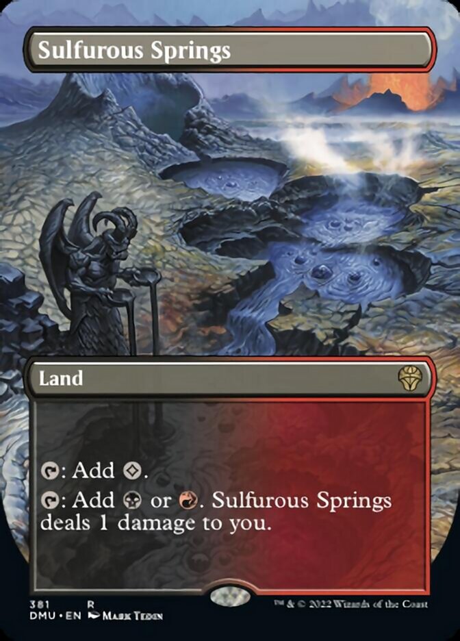 Sulfurous Springs (Borderless Alternate Art) [Dominaria United] | Pegasus Games WI