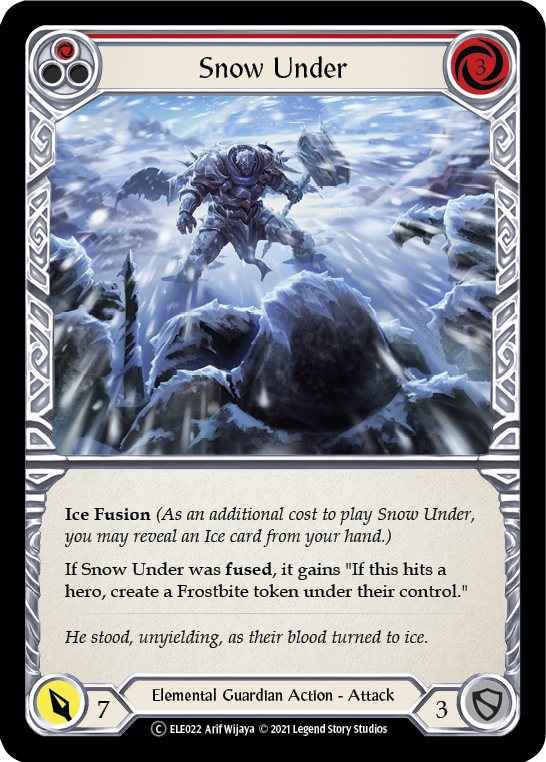 Snow Under (Red) [U-ELE022] Unlimited Rainbow Foil | Pegasus Games WI