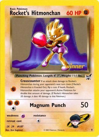 Rocket's Hitmonchan (9) (Jumbo Card) [Best of Promos] | Pegasus Games WI