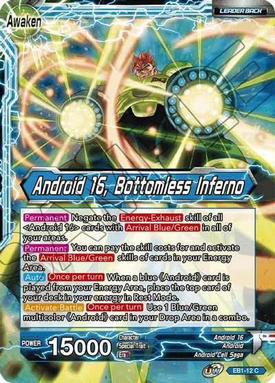 Android 16 // Android 16, Bottomless Inferno (EB1-12) [Battle Evolution Booster] | Pegasus Games WI