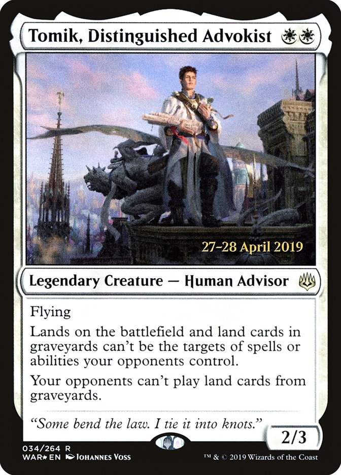 Tomik, Distinguished Advokist [War of the Spark Prerelease Promos] | Pegasus Games WI