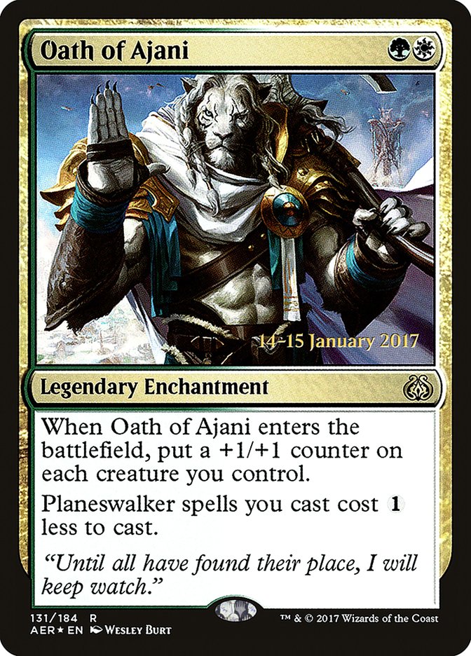 Oath of Ajani [Aether Revolt Prerelease Promos] | Pegasus Games WI