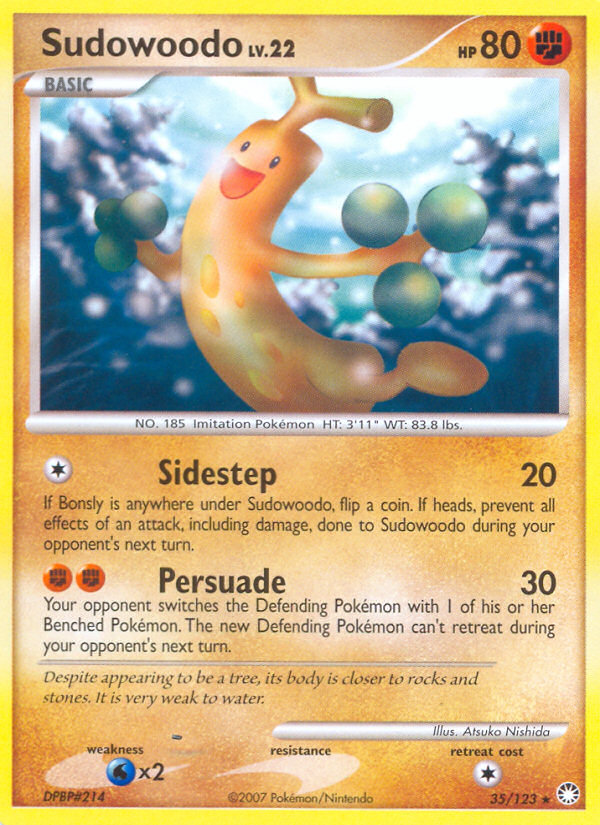 Sudowoodo (35/123) [Diamond & Pearl: Mysterious Treasures] | Pegasus Games WI