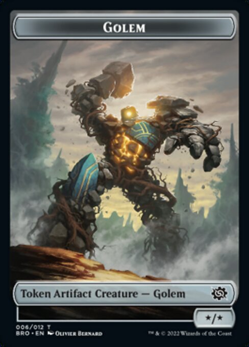 Powerstone // Golem Double-Sided Token [The Brothers' War Tokens] | Pegasus Games WI