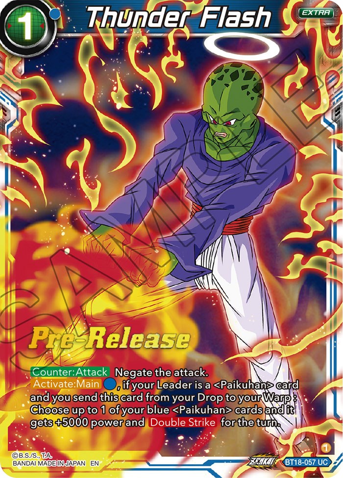 Thunder Flash (BT18-057) [Dawn of the Z-Legends Prerelease Promos] | Pegasus Games WI