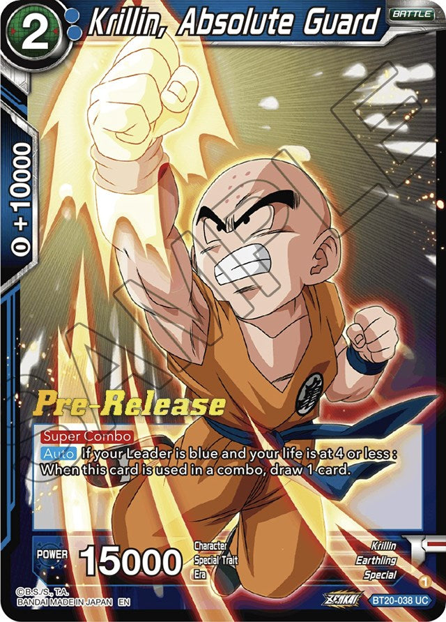 Krillin, Absolute Guard (BT20-038) [Power Absorbed Prerelease Promos] | Pegasus Games WI
