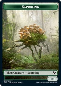 Saproling // Treasure Double-Sided Token [Commander 2020 Tokens] | Pegasus Games WI