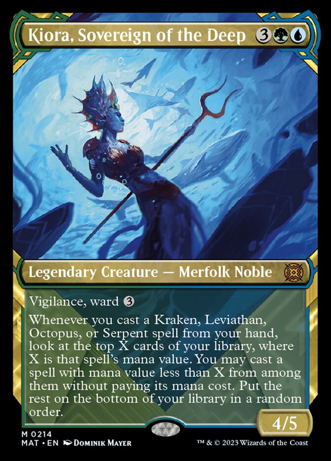 Kiora, Sovereign of the Deep (Showcase Halo Foil) [March of the Machine: The Aftermath] | Pegasus Games WI