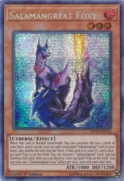 Salamangreat Foxy [MP19-EN154] Prismatic Secret Rare | Pegasus Games WI