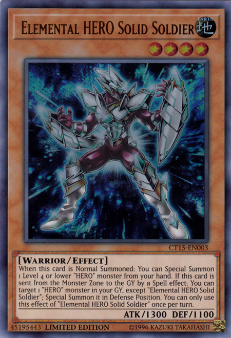 Elemental HERO Solid Soldier [CT15-EN003] Ultra Rare | Pegasus Games WI