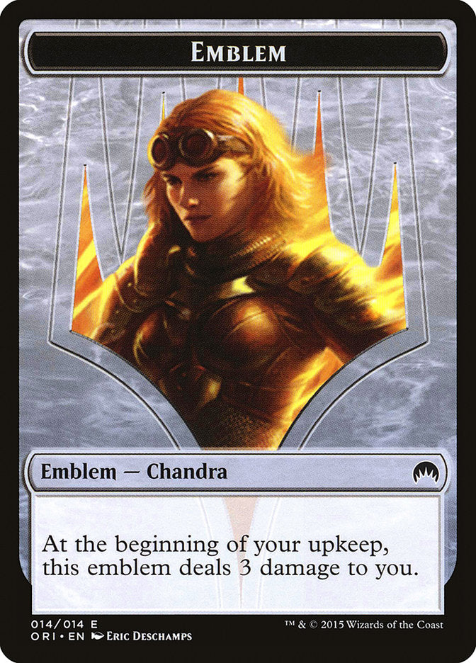 Chandra, Roaring Flame Emblem [Magic Origins Tokens] | Pegasus Games WI