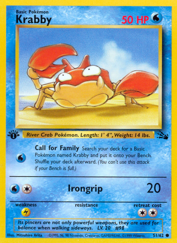 Krabby (51/62) [Fossil 1st Edition] | Pegasus Games WI
