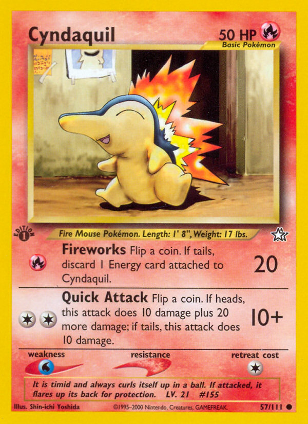 Cyndaquil (57/111) [Neo Genesis 1st Edition] | Pegasus Games WI