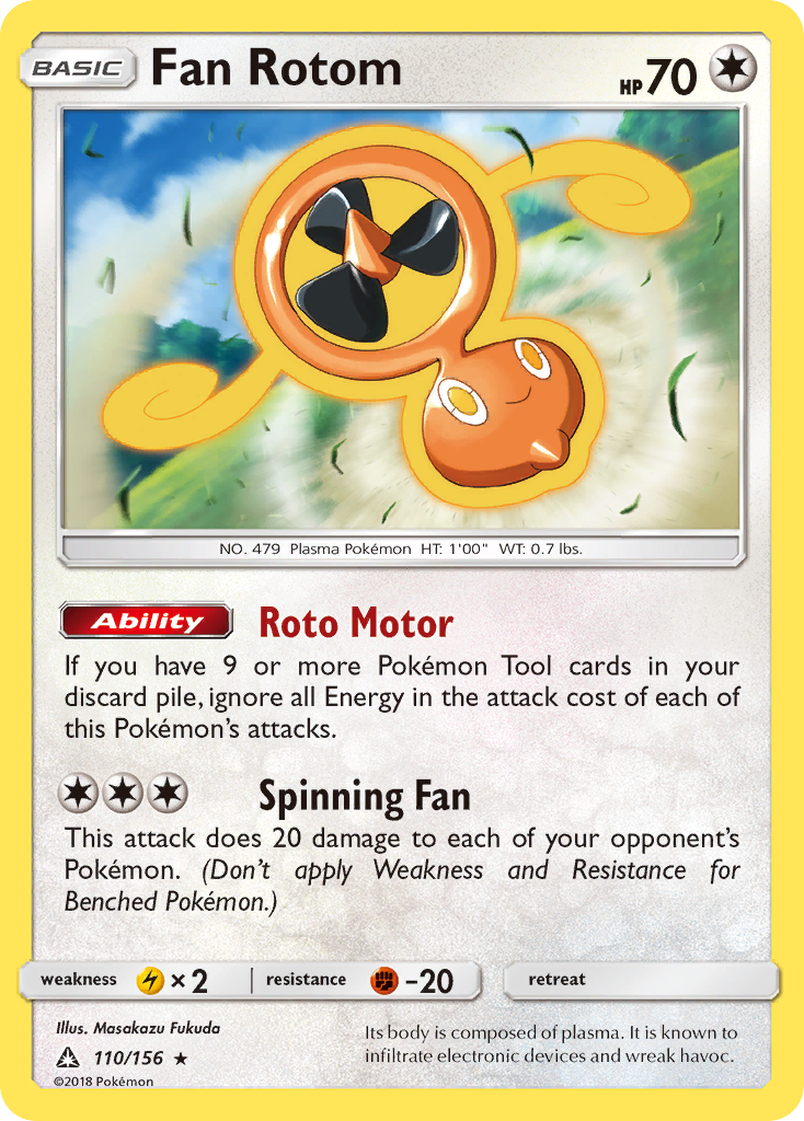 Fan Rotom (110/156) [Sun & Moon: Ultra Prism] | Pegasus Games WI