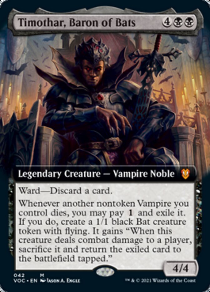 Timothar, Baron of Bats (Extended Art) [Innistrad: Crimson Vow Commander] | Pegasus Games WI