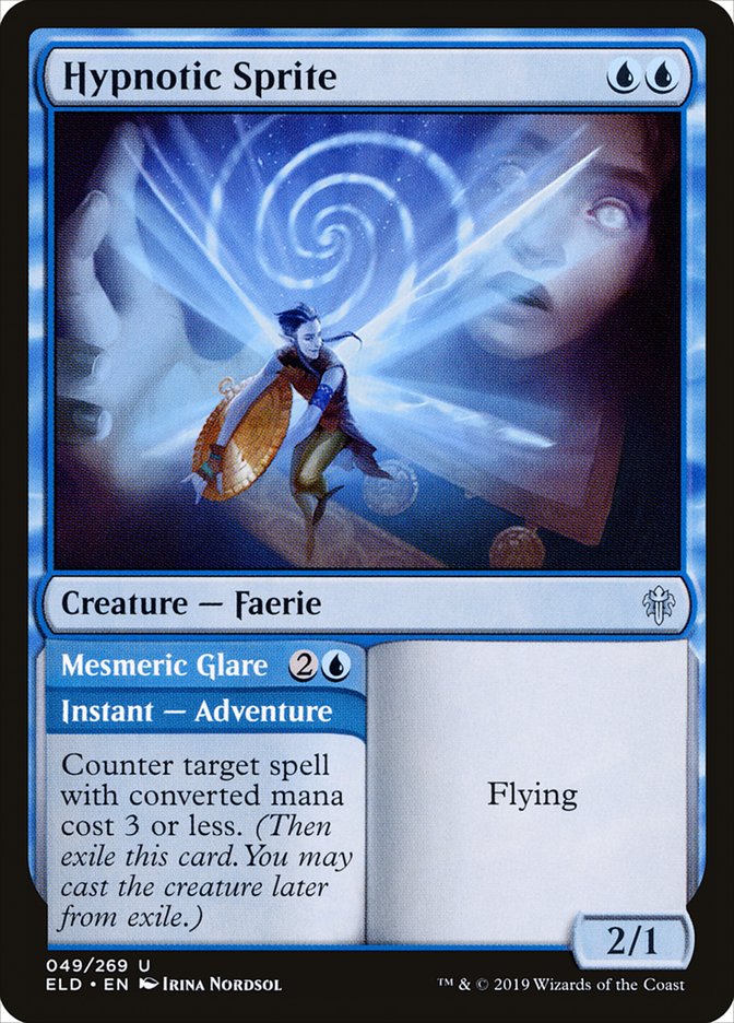 Hypnotic Sprite // Mesmeric Glare [Throne of Eldraine] | Pegasus Games WI