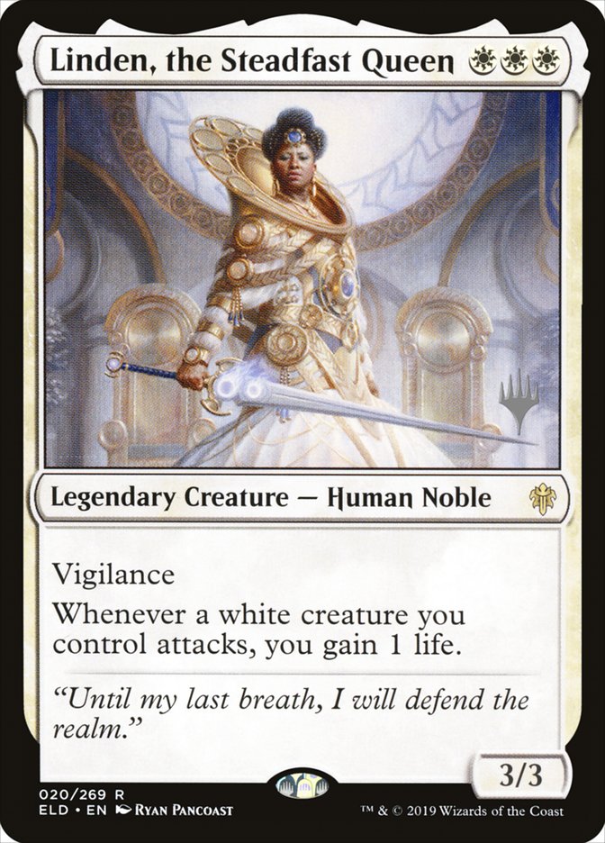 Linden, the Steadfast Queen (Promo Pack) [Throne of Eldraine Promos] | Pegasus Games WI