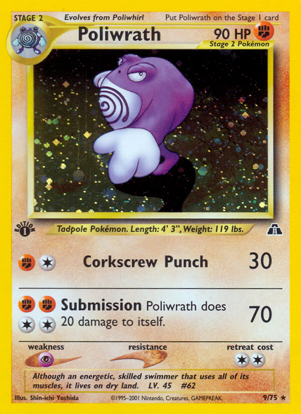 Poliwrath (9/75) [Neo Discovery 1st Edition] | Pegasus Games WI