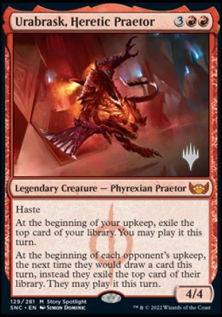 Urabrask, Heretic Praetor (Promo Pack) [Streets of New Capenna Promos] | Pegasus Games WI