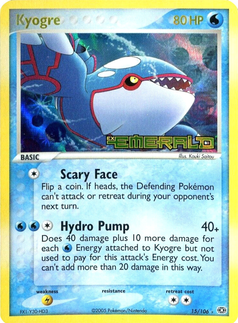 Kyogre (15/106) (Stamped) [EX: Emerald] | Pegasus Games WI