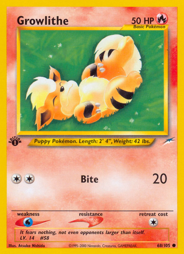 Growlithe (68/105) [Neo Destiny 1st Edition] | Pegasus Games WI