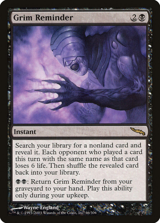 Grim Reminder [Mirrodin] | Pegasus Games WI