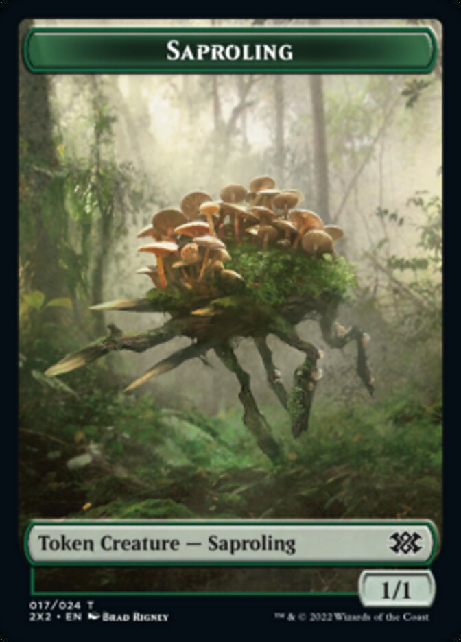 Saproling // Spirit (008) Double-Sided Token [Double Masters 2022 Tokens] | Pegasus Games WI