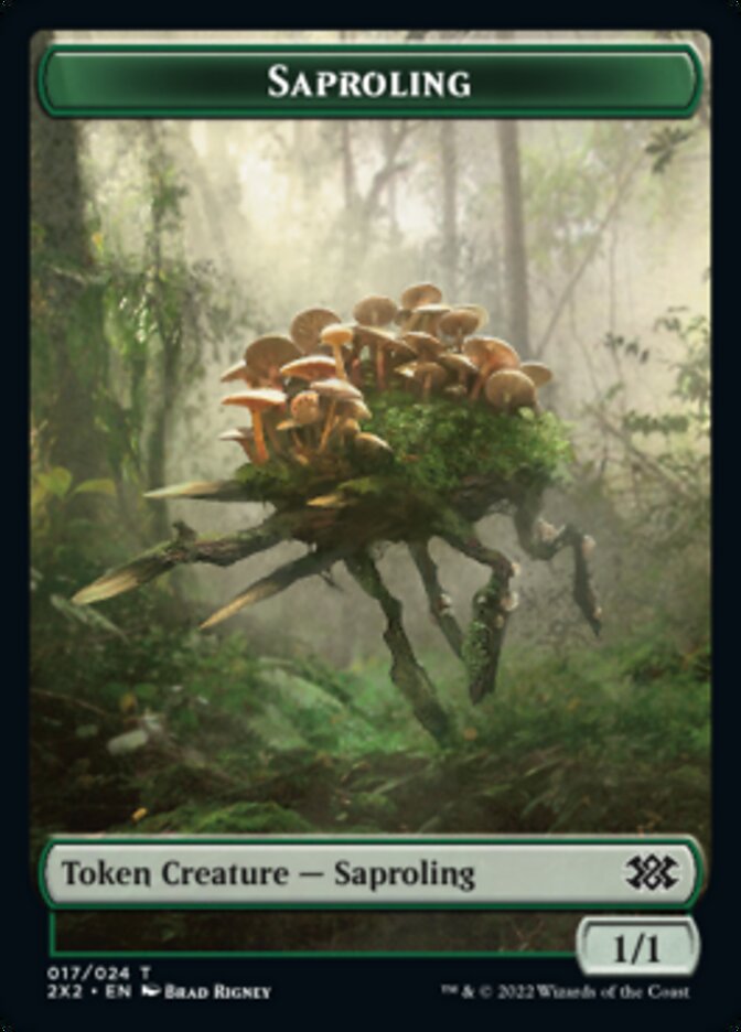 Saproling // Angel Double-Sided Token [Double Masters 2022 Tokens] | Pegasus Games WI