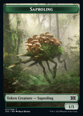 Saproling // Monk Double-Sided Token [Double Masters 2022 Tokens] | Pegasus Games WI