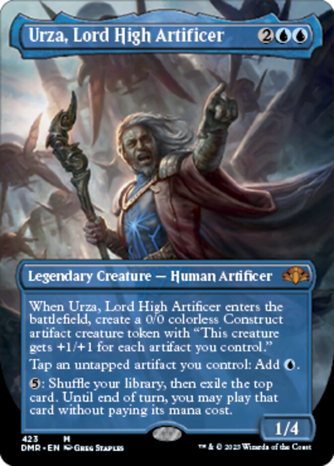 Urza, Lord High Artificer (Borderless Alternate Art) [Dominaria Remastered] | Pegasus Games WI