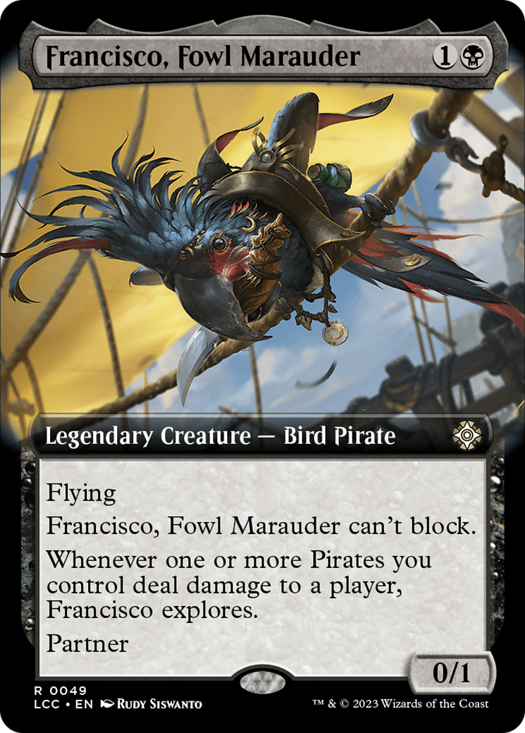 Francisco, Fowl Marauder (Extended Art) [The Lost Caverns of Ixalan Commander] | Pegasus Games WI