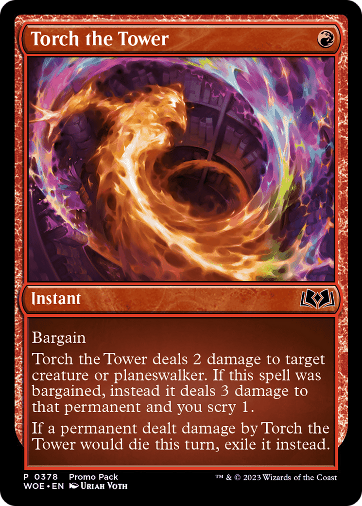 Torch the Tower (Promo Pack) [Wilds of Eldraine Promos] | Pegasus Games WI